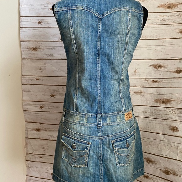 NEW Hydraulic Premium NYC Denim stretch JEAN DRESS - Picture 3 of 13